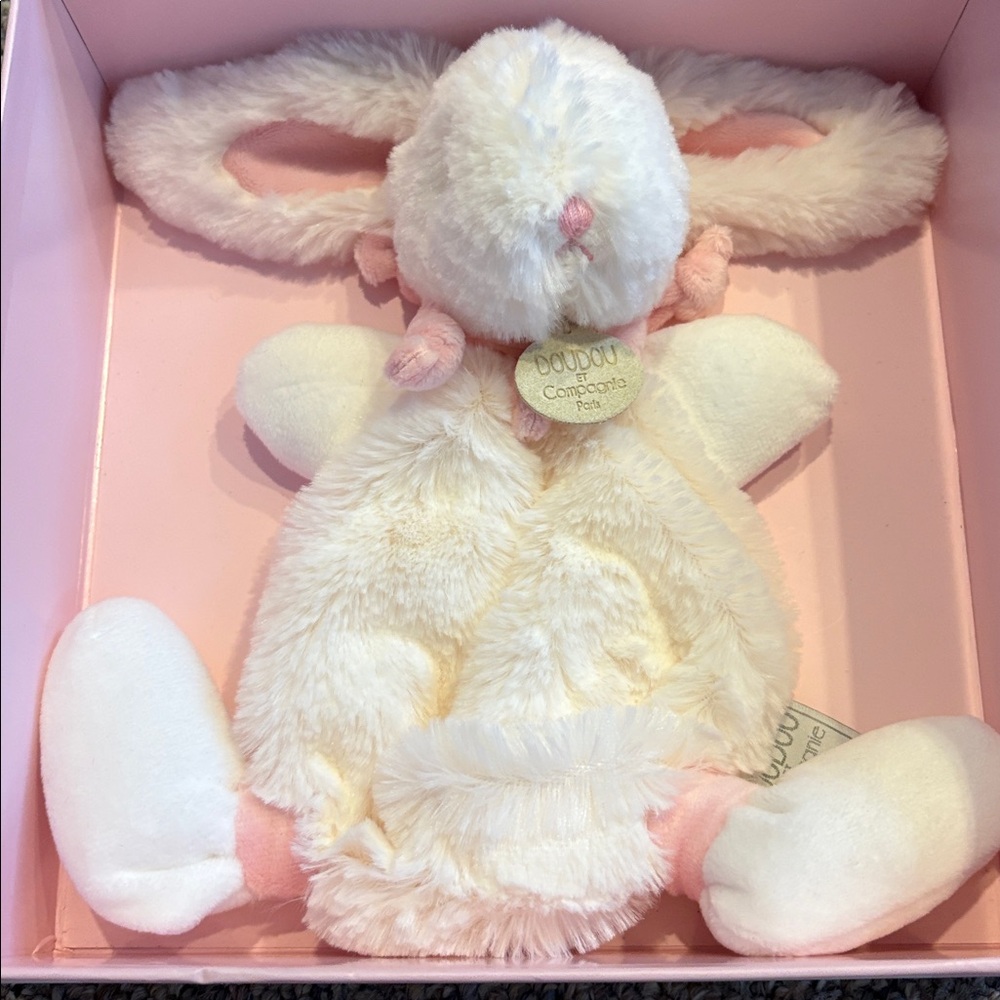 Doudou Et Compagnie Bonbon Flat Doudou Gift Box (Pink)